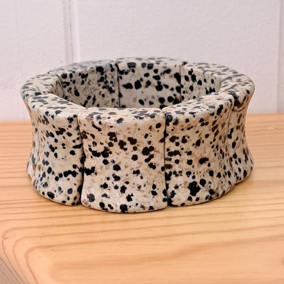 Statement Dalmatian Jasper Bracelet - Picture 1 of 8